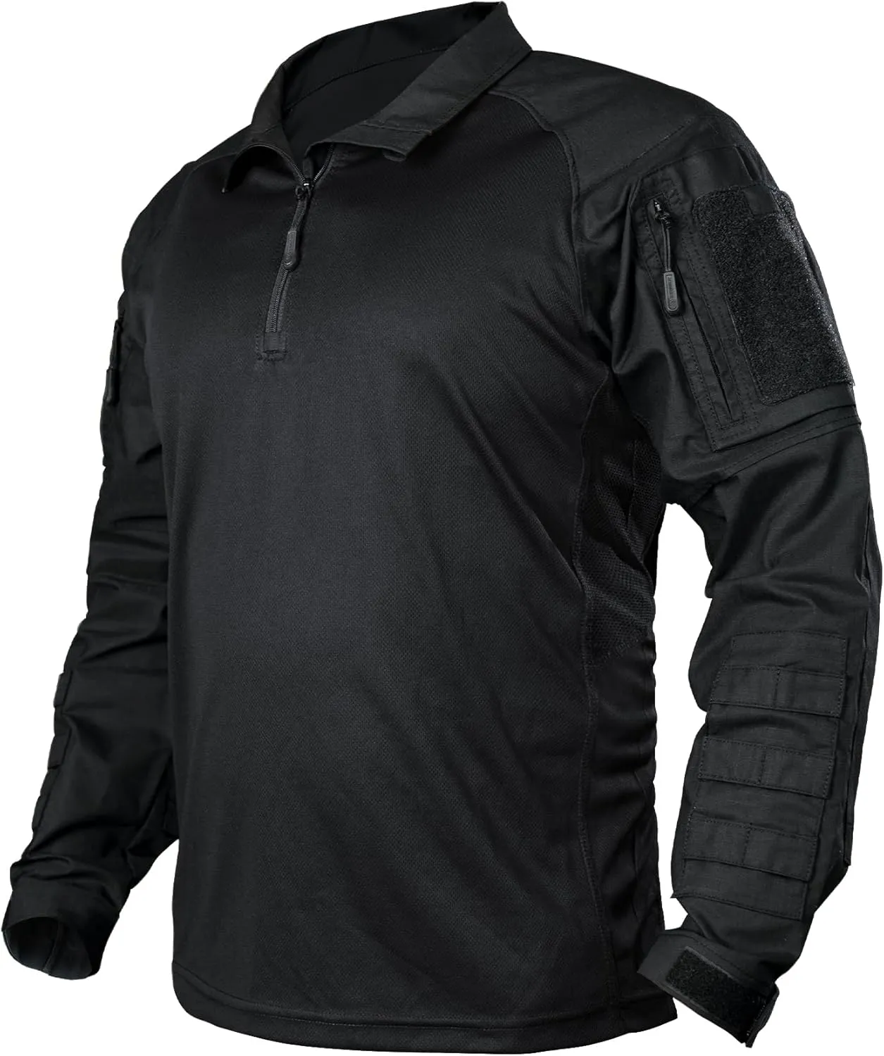 IDOGEAR Men’s Combat Shirts Tactical Long Sleeve Shirt with Elbow Pads Military BDU Shirts with Pockets Airsoft Clothing