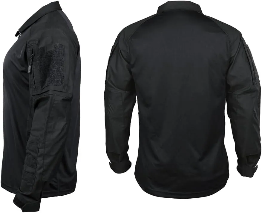 IDOGEAR Men’s Combat Shirts Tactical Long Sleeve Shirt with Elbow Pads Military BDU Shirts with Pockets Airsoft Clothing