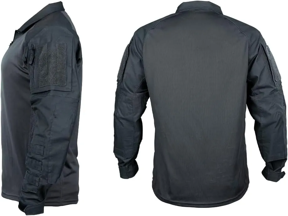 IDOGEAR Men’s Combat Shirts Tactical Long Sleeve Shirt with Elbow Pads Military BDU Shirts with Pockets Airsoft Clothing