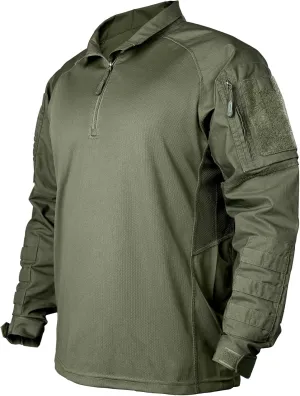 IDOGEAR Men’s Combat Shirts Tactical Long Sleeve Shirt with Elbow Pads Military BDU Shirts with Pockets Airsoft Clothing