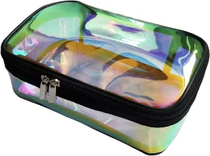 iridescent cosmetic bag travel toiletry case holographic makeup bag travel makeup kit organizer pouch bag