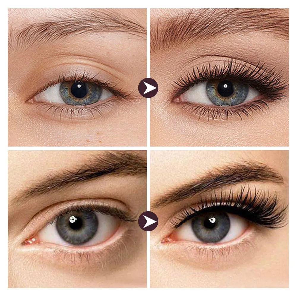 Iron Wand Mascara, 2025 New Waterproof Black Washable Metal Mascara, Metal Rod Mascaras, Long Lasting Lash Extensions Mascaras, Metals Wand Mascar, 3D Curling Eyelash Iron Mascar (Black-2pcs)