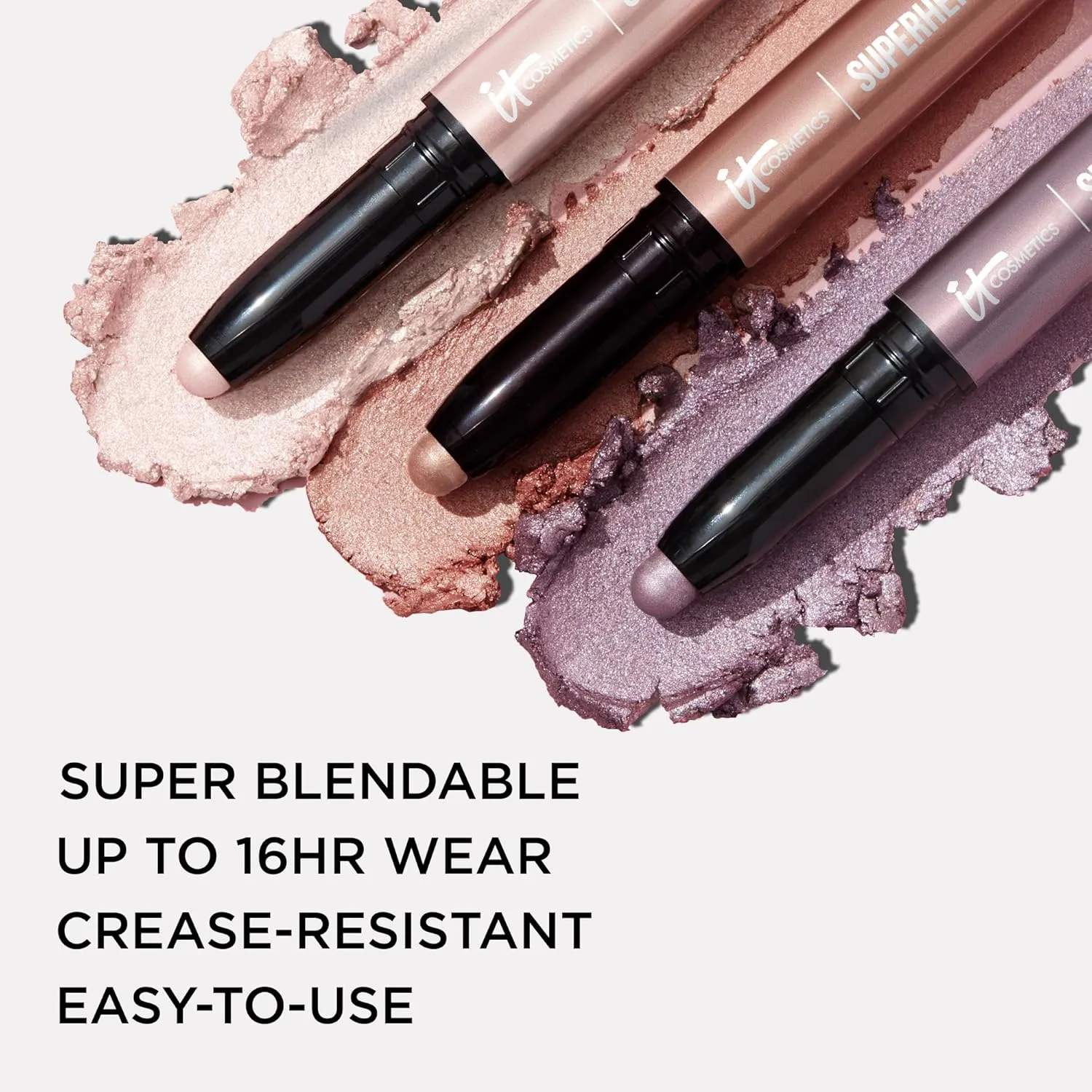 IT Cosmetics Superhero No-Tug Waterproof Eyeshadow Stick - Longwear Blendable Cream with Built-In Primer Suitable for Sensitive Eyes 0.05 oz