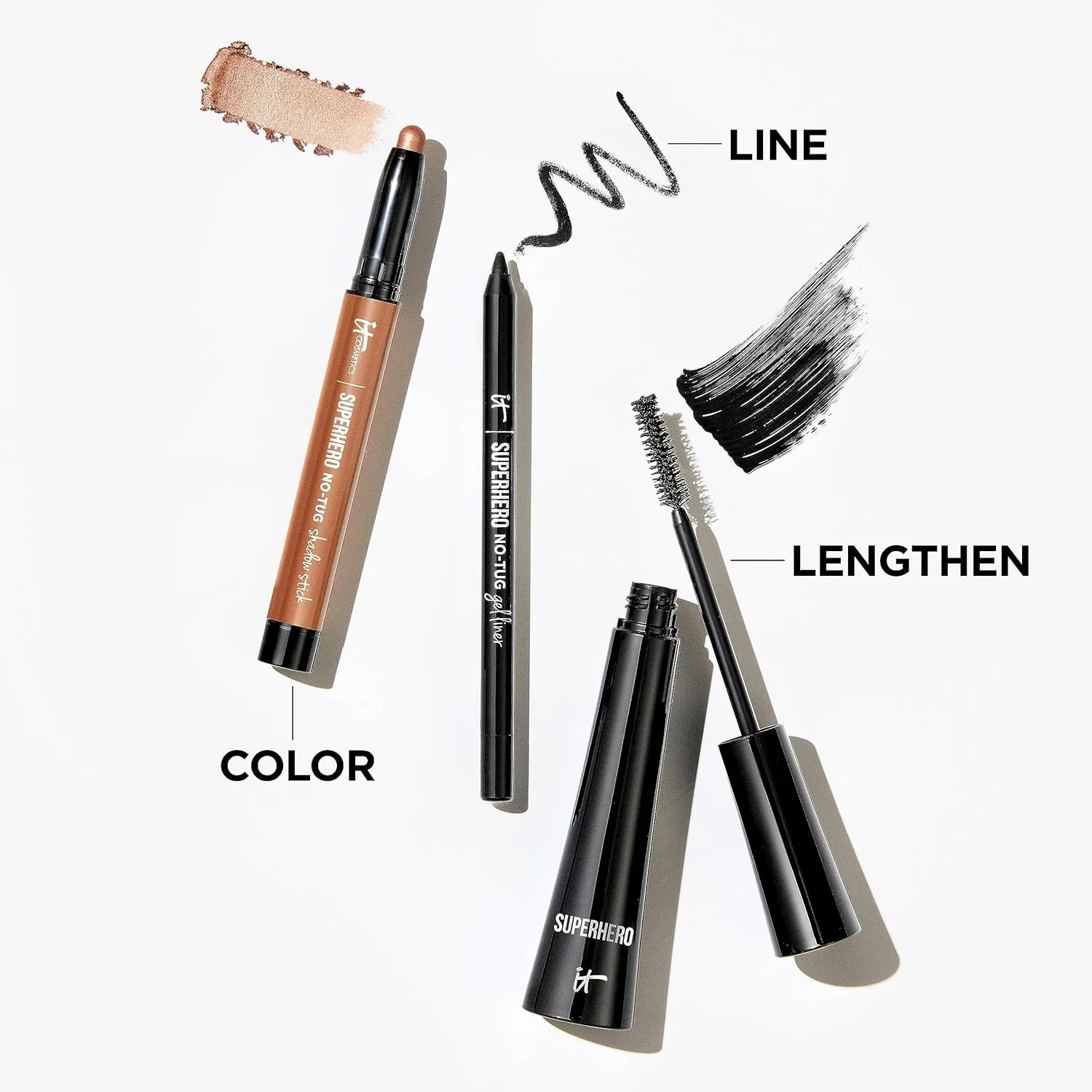 IT Cosmetics Superhero No-Tug Waterproof Eyeshadow Stick - Longwear Blendable Cream with Built-In Primer Suitable for Sensitive Eyes 0.05 oz