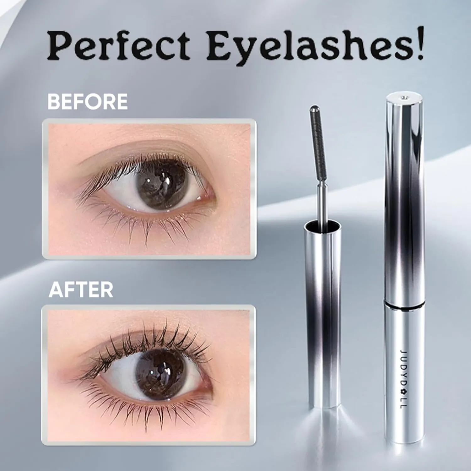 Judy Doll Mascara,Judy Doll Mascara Curling, Judy Doll Iron Brush Mascara,Judy Doll Mascara Waterproof, Judy Doll Iron Strong Mascara (Classic Black Finely Curved Black)