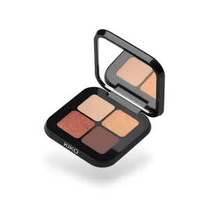 Kiko Milano Bright Quartet Eyeshadow Palette | 4 Baked Eyeshadows For Wet And Dry Use