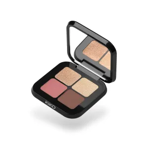 Kiko Milano Bright Quartet Eyeshadow Palette | 4 Baked Eyeshadows For Wet And Dry Use