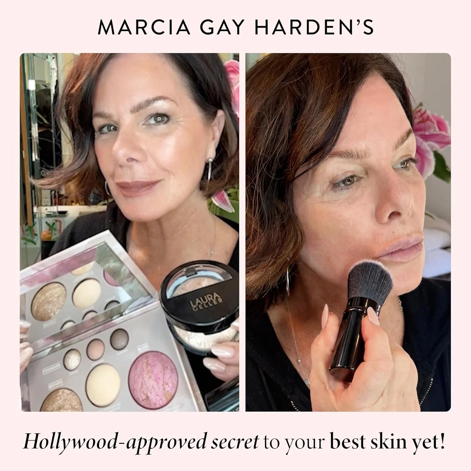LAURA GELLER NEW YORK Baked Starter Kit: Fair, Best of the Best Full Face Palette   Baked Balance-n-Brighten Powder Foundation   Retractable Angled Kabuki Brush Set