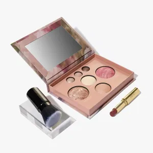 LAURA GELLER NEW YORK Own Your Age Kit: Best of the Best Palette   Jelly Balm Tinted Lip Color, Terracotta Go   Retractable Angled Kabuki Brush