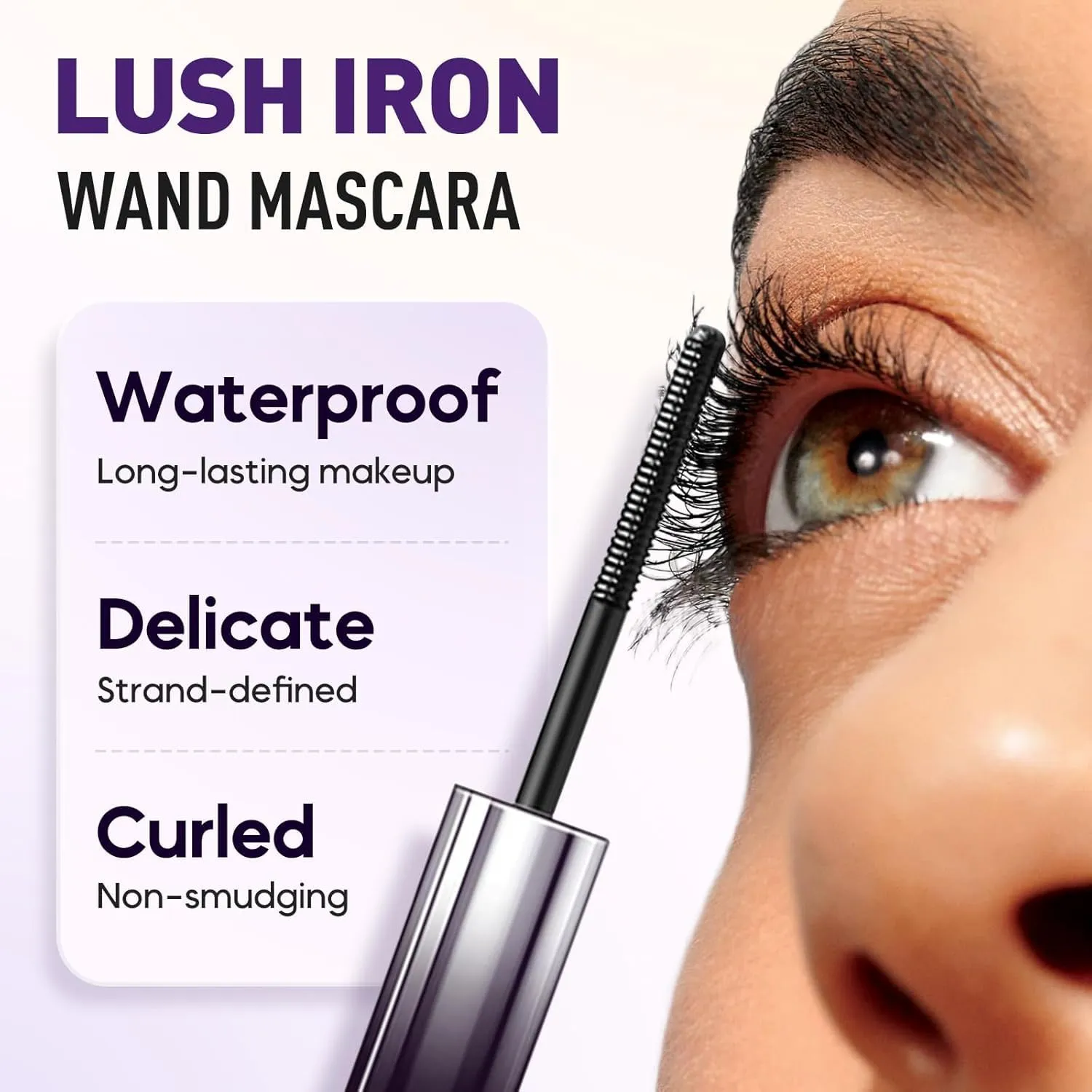 Lijieyou Curling Iron Mascara, Doll Curling Iron Mascara Waterproof, Iron Wand Mascara, Metal Mascara for Long Lasting Waterproof and Sweatproof (1SET)