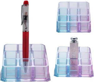 Lipstick Holder Lipgloss Organizers 9 Spaces Makeup Holder Cosmetics Storage Display For Brushes Bottles Pens Handcrafted Epoxy Resin