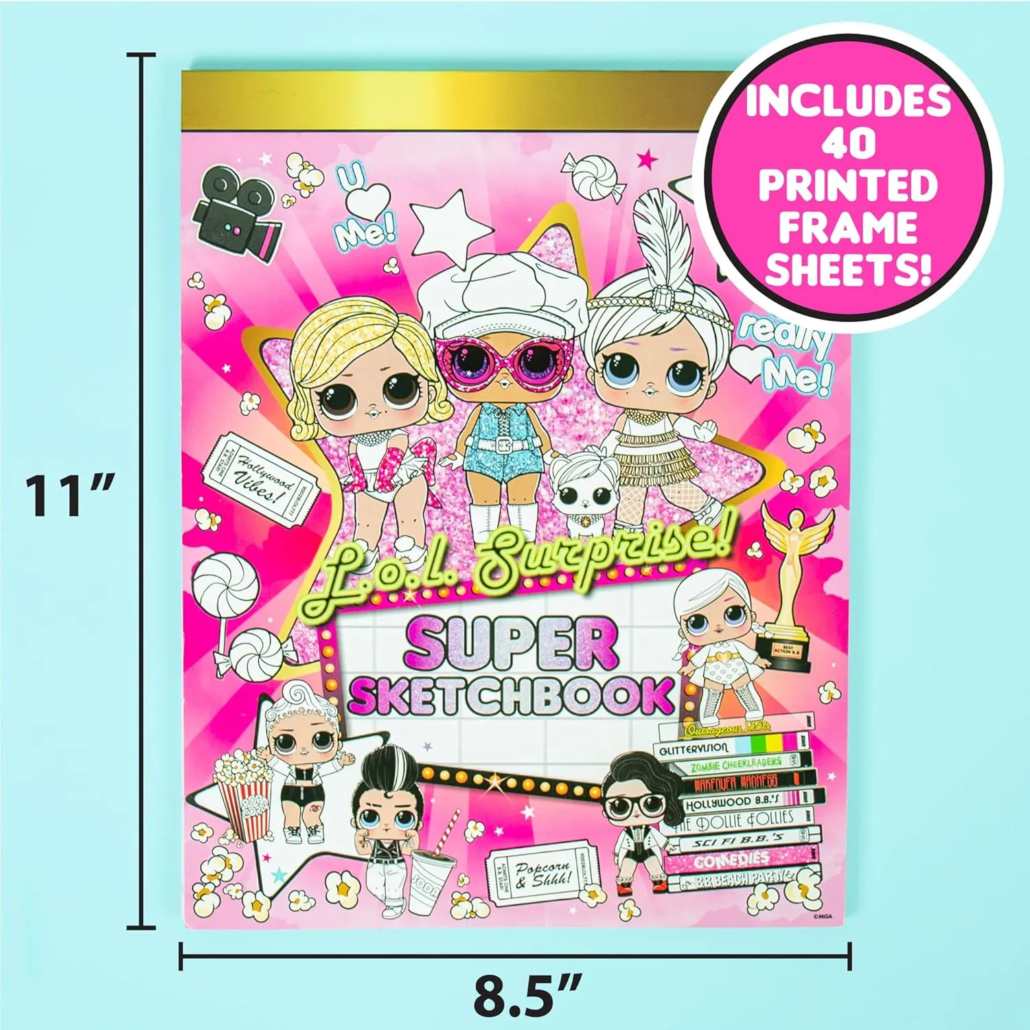 L.O.L. Surprise! O.M.G. Ultimate Fashion Designer by Horizon Group USA, Color & Create Outfits & Make-Up Looks for The O.M.G. Sisters, Includes 2 Sketchbooks, 5 Surprises, Stickers, Stencils & More