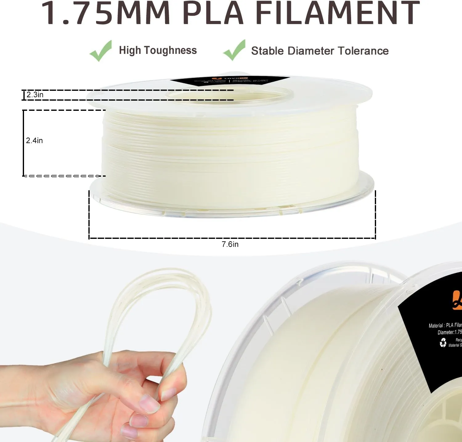 LOVOON 3D Printer Filament Glow in Dark, Luminous Glow Blue PLA,Magic irradiative 3D PLA Filament 1.75mm, for Halloween and Christmas Decorations, Glow-Sky Blue,1KG(2.2lbs)/Spool