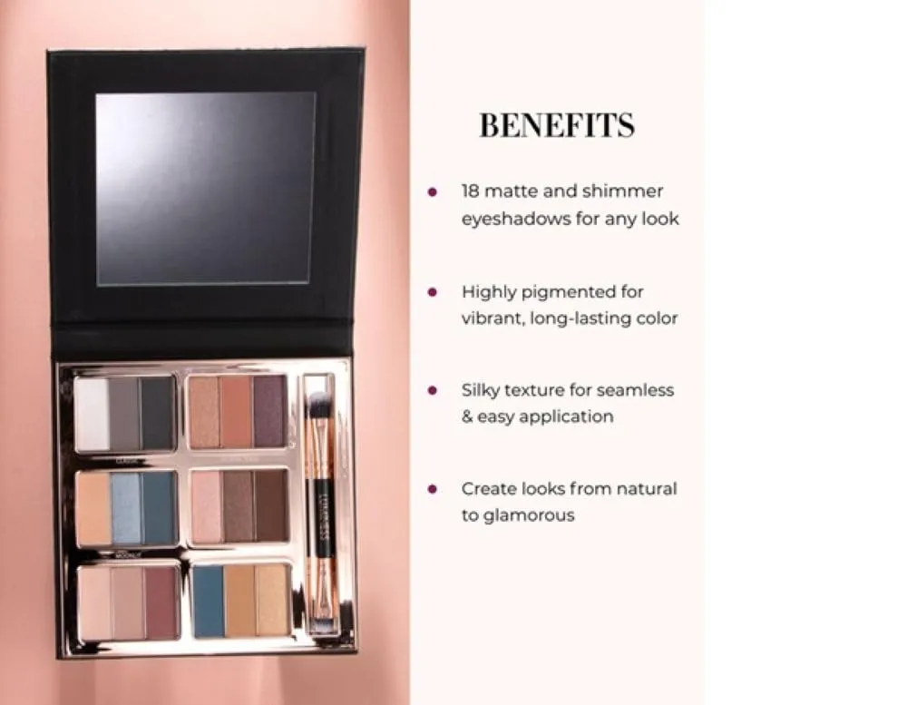 LUMINESS Airbrush Flawless 4-PC Makeup Kit - Includes Eyeshadow Palette, Airbrush Foundation, Primer & Makeup Brushes - Long-Lasting, Silky, Easy to Blend Make Up Set, Travel Size (04 - Medium)