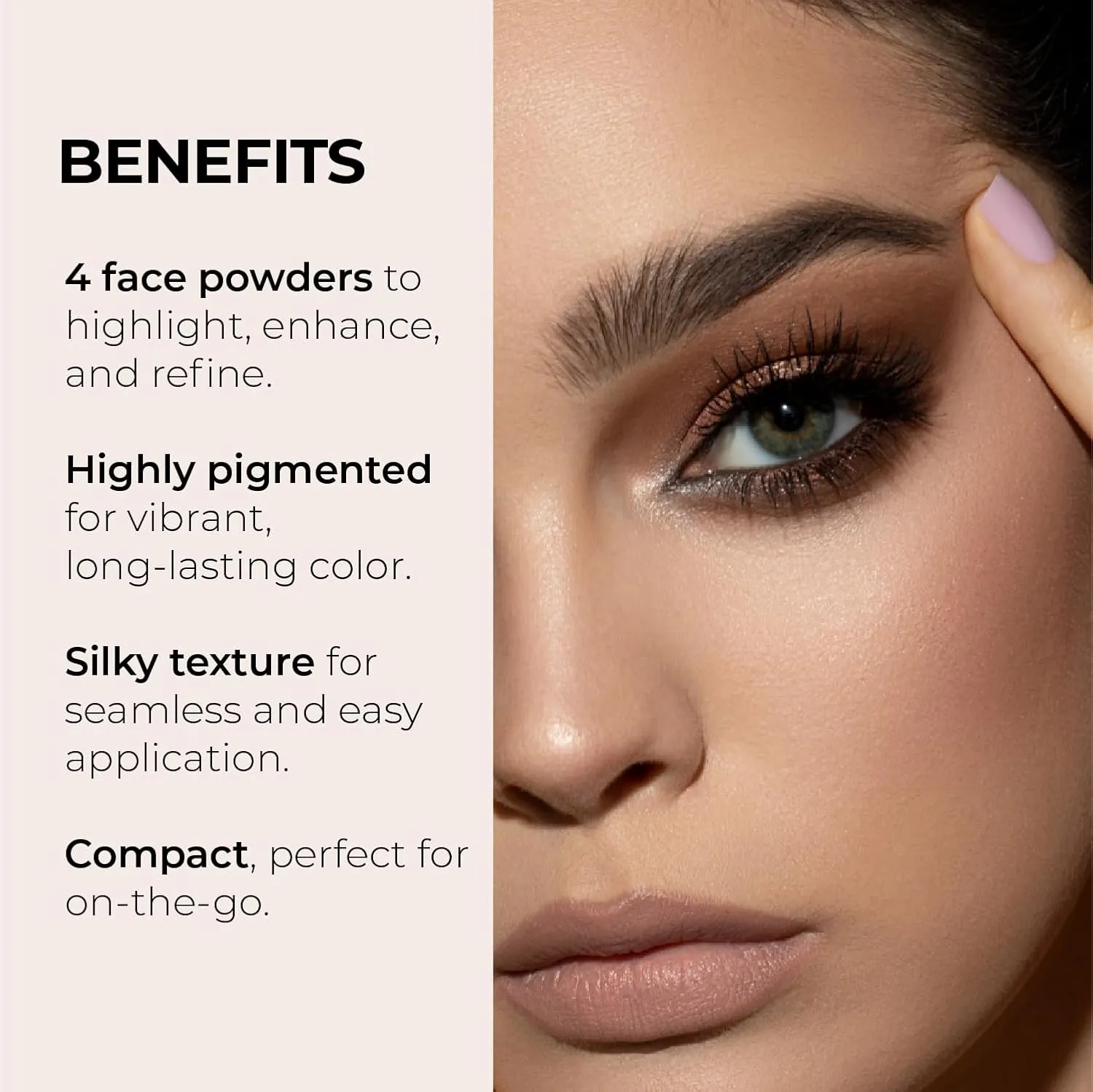 LUMINESS Complete Makeup Kit - Includes Face Palette, Airbrush Foundation, Primer and Brush - Silky, Long-Wearing, Easy to Blend, Perfect Makeup for Older Women, 4-PC Make Up Set (06 - Light Warm)