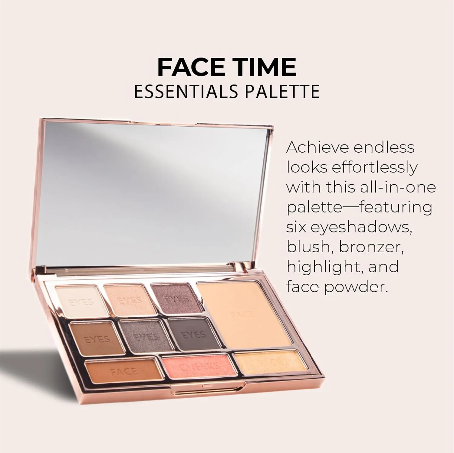 LUMINESS Complete Makeup Kit - Includes Face Palette, Airbrush Foundation, Primer and Brush - Silky, Long-Wearing, Easy to Blend, Perfect Makeup for Older Women, 4-PC Make Up Set (06 - Light Warm)