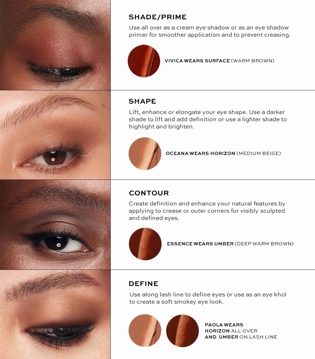 MAKE Beauty Eye Shaping Stylo - Cream Eyeshadow Stick. 4-in-1 Shape, Define, Contour, and Shade Eye Shadow for Versatile Makeup Looks. Long-Lasting Creamy Formula. Shade - Shore