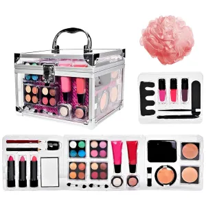 Makeup Kit For Teens - Portable Stage Makeup Kit | Contour Palette Eyeshadow With Cases For Travel Theater Stage Daily Halloween Bridal Tween