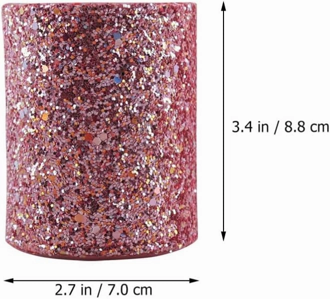 Makeup Brush Organizer Makeup Brush Holder Sequins Cosmetic Organizer Box Glitter Cup for Eyebrow Pencil Eyeliners Nail Desk