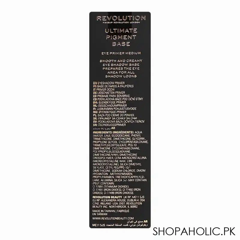 Makeup Revolution Ultimate Pigment Base Eyeshadow Primer, Medium, 15ml