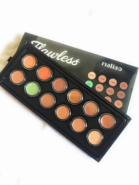 Maliao Flawless Color Correcting Concealer Palette, Multicolour, Pack of 12