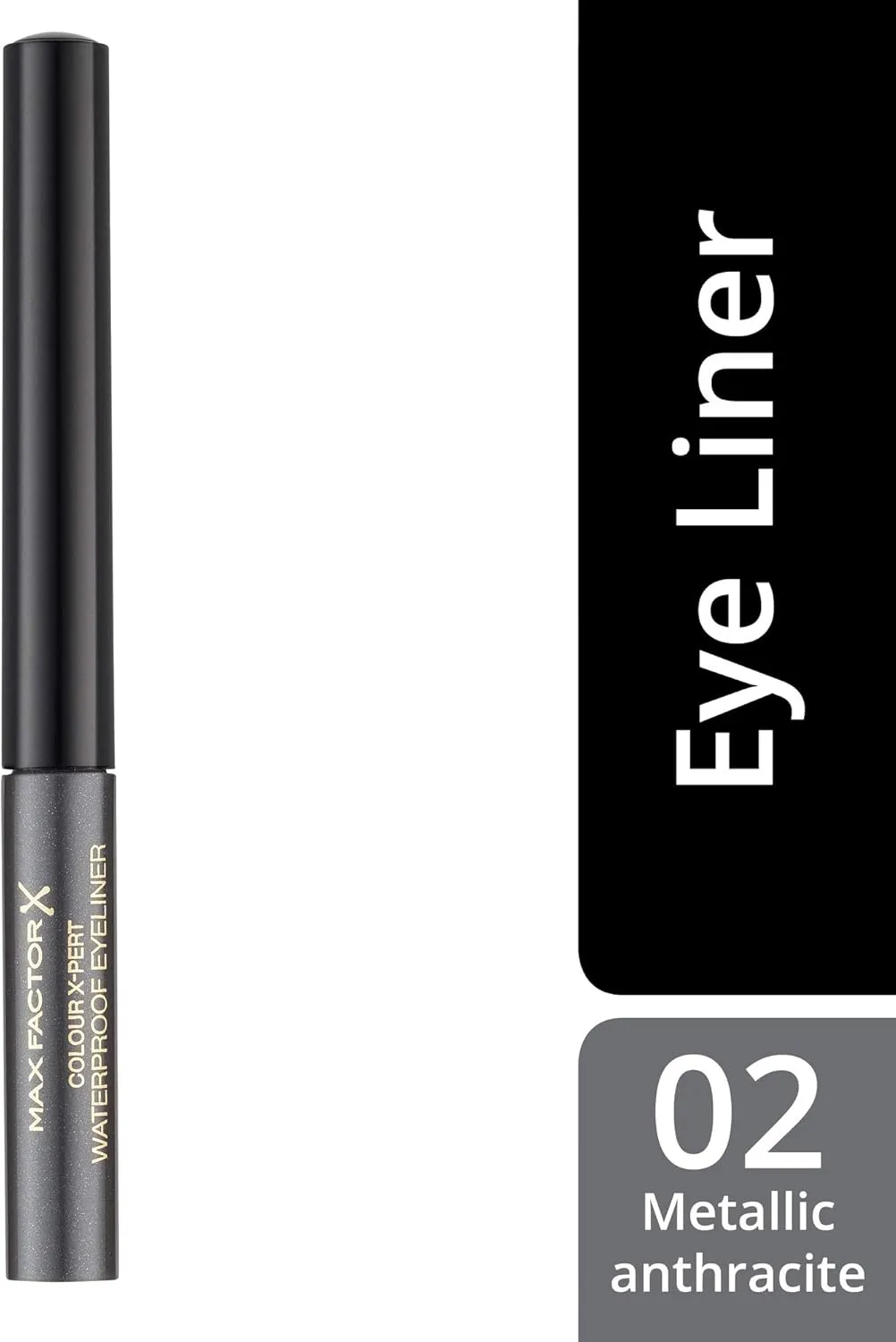 Max Factor Color X-Pert Waterproof Eyeliner, No. 02 Metallic Anthracite, 0.06 Ounce