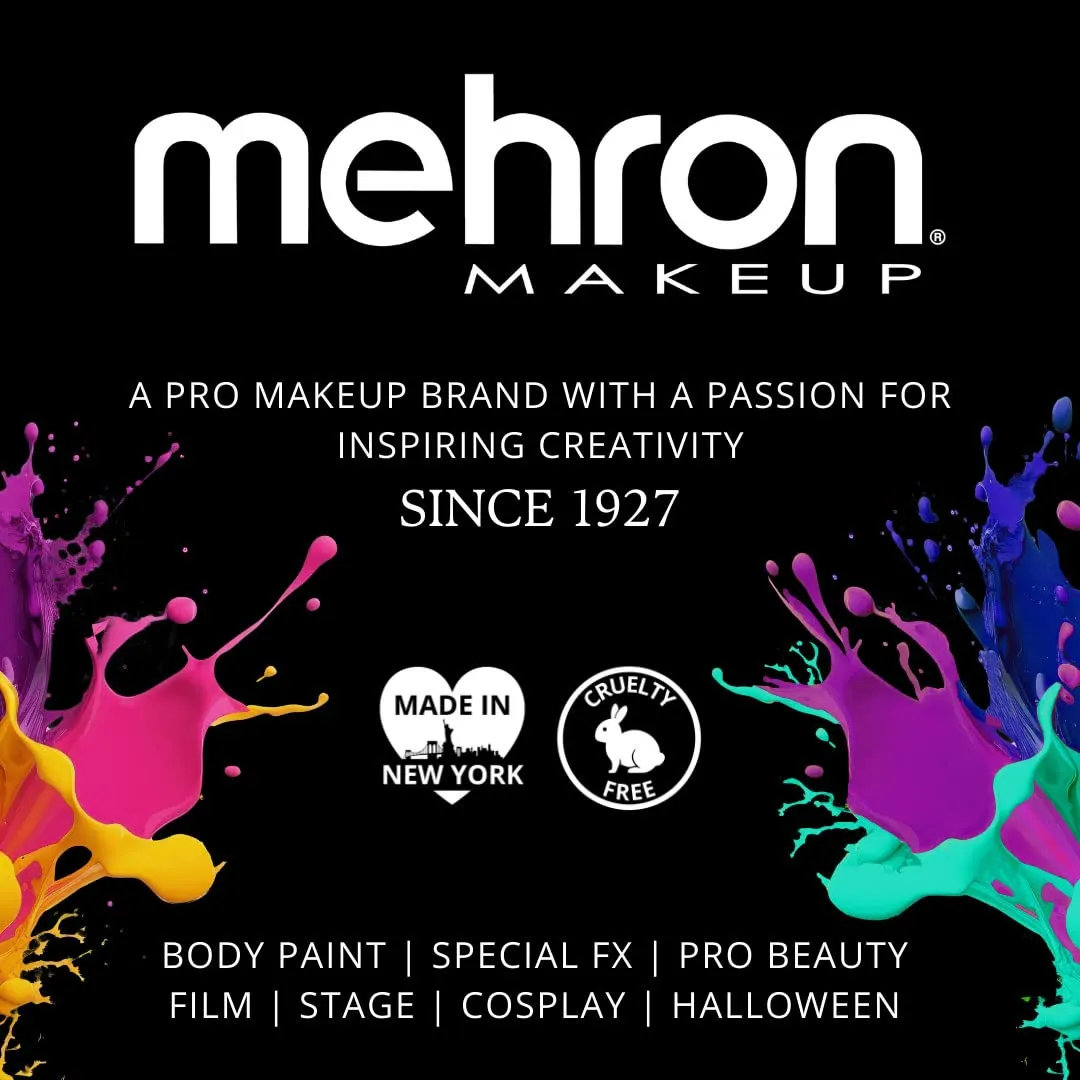 Mehron Makeup Metallic Powder | Metallic Chrome Powder Pigment for Face & Body Paint, Eyeshadow, and Eyeliner .5 oz (14 g) (Silver)