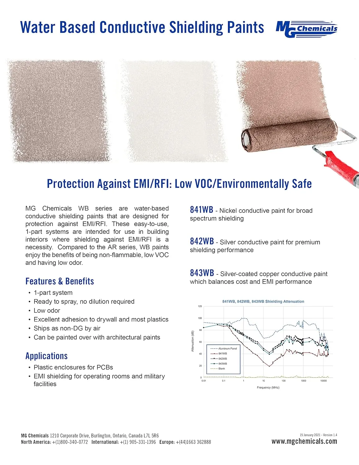 MG Chemicals 843WB-15ML Super Shield Water Based Silver Coated CopperConductive Print, light metallic brown