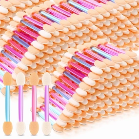 Mifoci 1000 Pcs Eyeshadow Applicators, Disposable Dual Sides Eye Shadow Sponge Applicators, Eyeshadow Brush for Lady Women Makeup Daily Beauty(Mixed Colors)