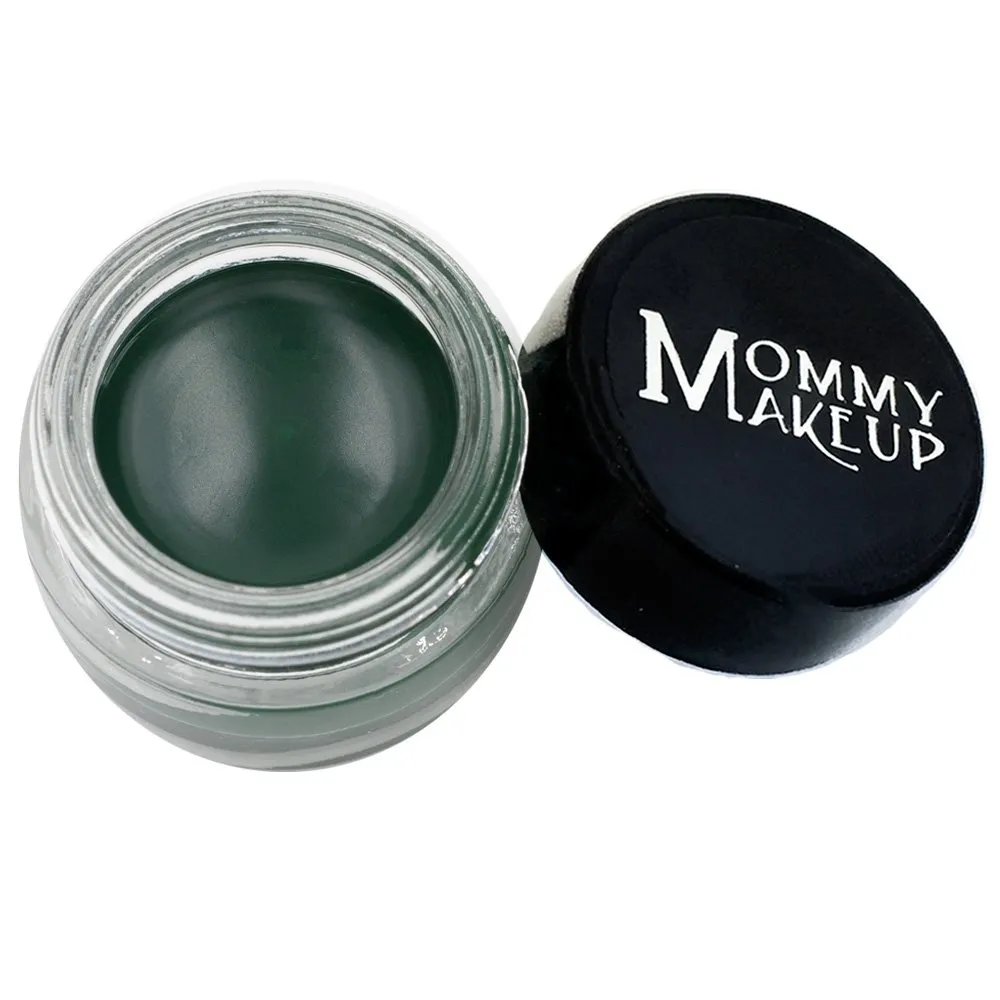 Mommy Makeup Waterproof Stay Put Gel Eyeliner Pot with Semi Permanent Micropigments - Long Lasting, Highly Pigmented Eye Liner, 0.14 oz (Hunter)