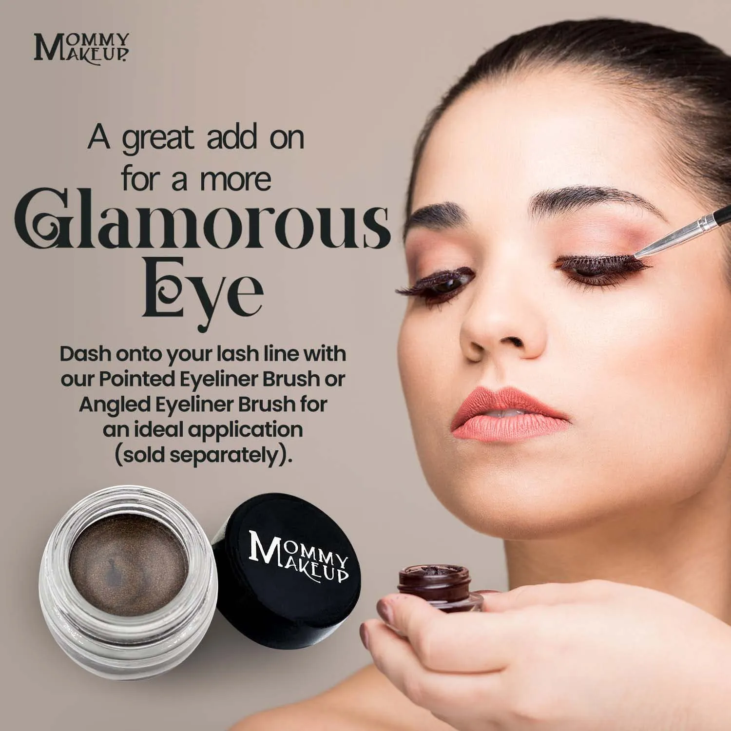 Mommy Makeup Waterproof Stay Put Gel Eyeliner Pot with Semi Permanent Micropigments - Long Lasting, Highly Pigmented Eye Liner, 0.14 oz (Mischievous)