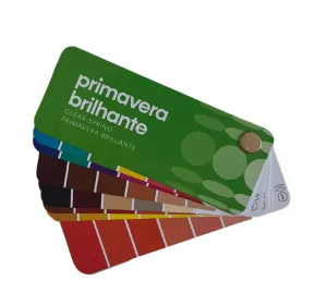 Multilingual Clear Spring Palette Color Fan by Studio Immagine, Personalized Color Guide for Cost Saving, Smart Shopping, Outfit & Wardrobe Planning; Primavera Brilhante/Primavera Brillante