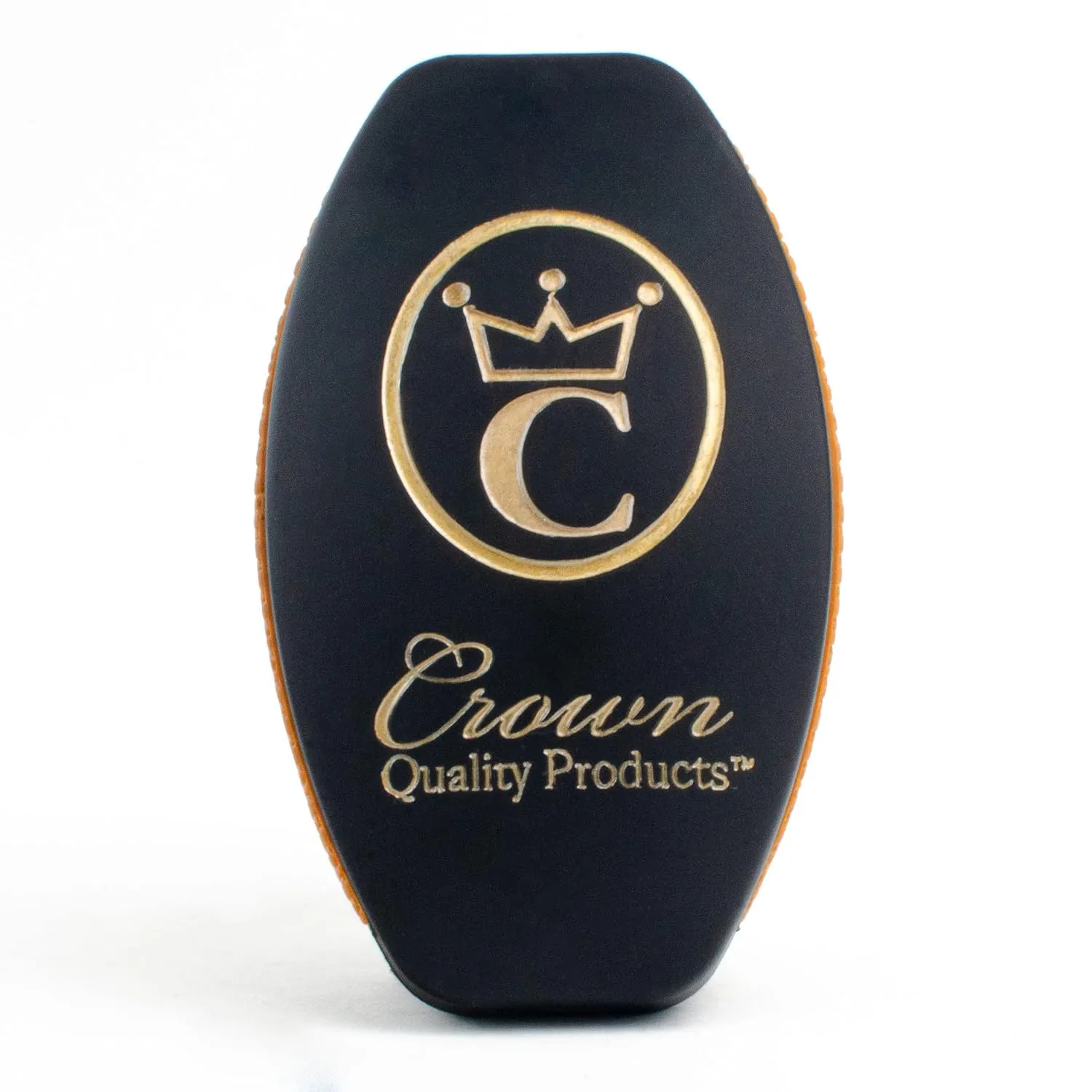 NEW 360 Wave Brush - Caesar 2.0 - Boar Bristle Hairbrush, Medium Soft, Matte Black, Metallic Gold Logo - Non-Slip Grip, Wet Dry Waterproof Design - by Crown Quality Products - Ultimate 360 Wave Brush