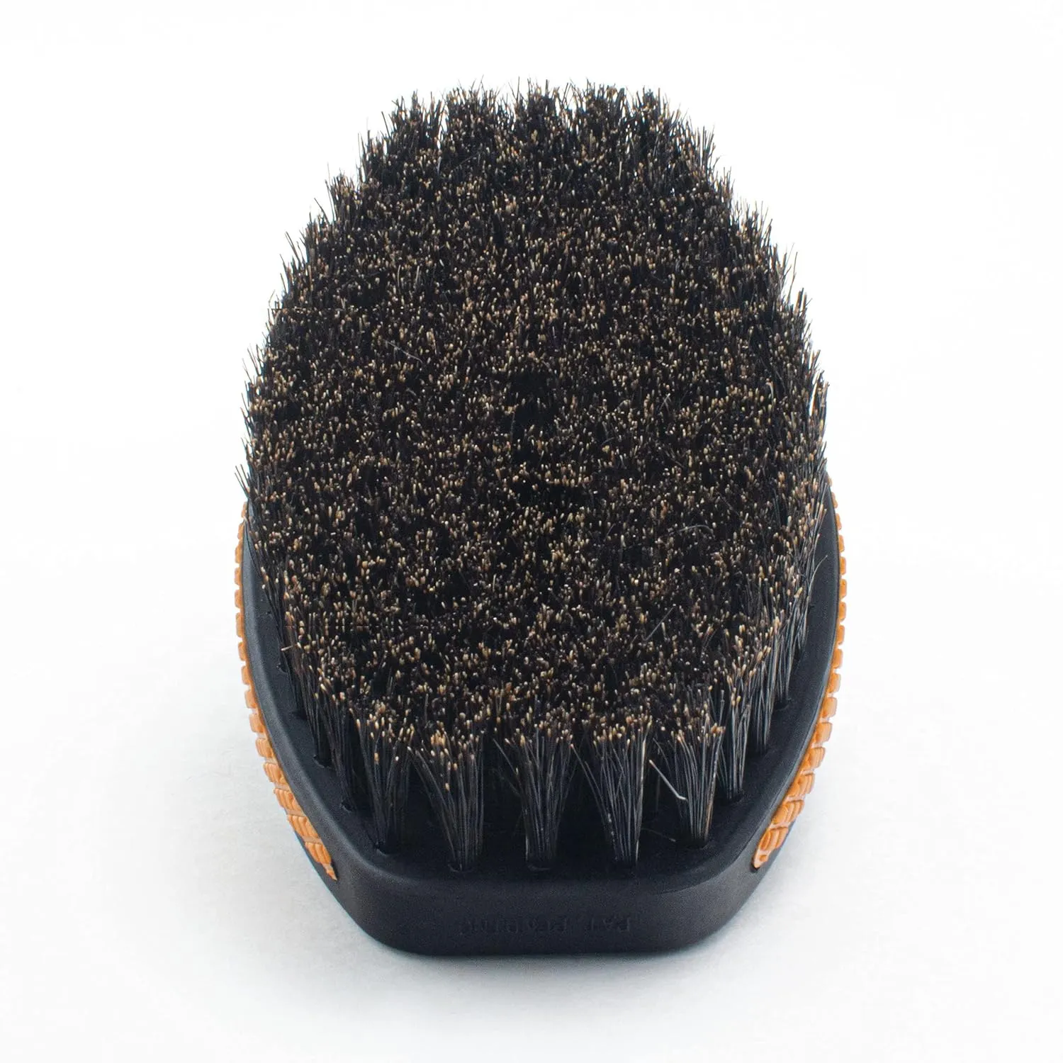 NEW 360 Wave Brush - Caesar 2.0 - Boar Bristle Hairbrush, Medium Soft, Matte Black, Metallic Gold Logo - Non-Slip Grip, Wet Dry Waterproof Design - by Crown Quality Products - Ultimate 360 Wave Brush