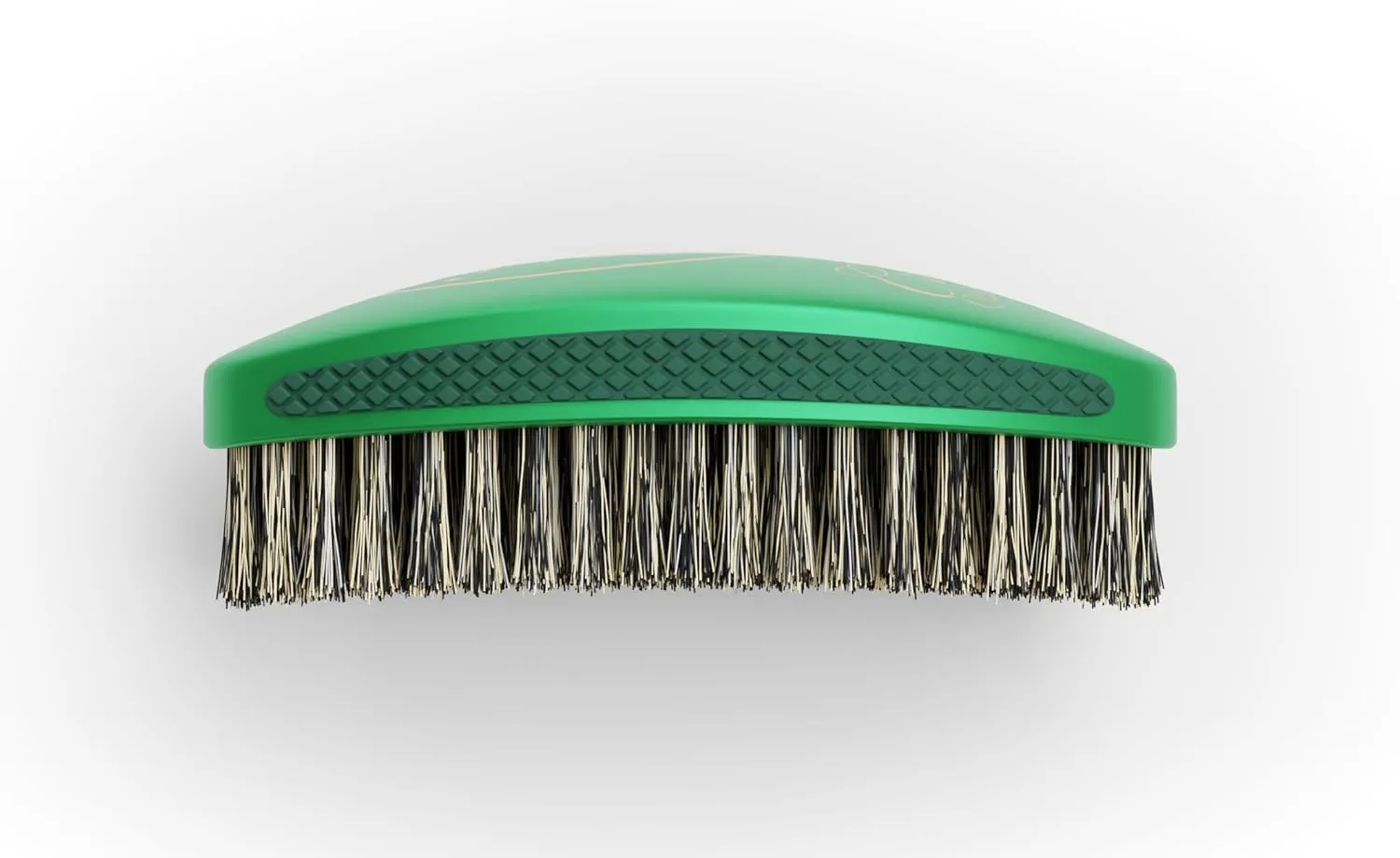 NEW Crown Quality Products Caesar 2.0 Boar Bristle Hairbrush, Medium Soft, Old Money Green with Metallic Gold Logo - Non-Slip Grip, Wet or Dry Use, Waterproof Design