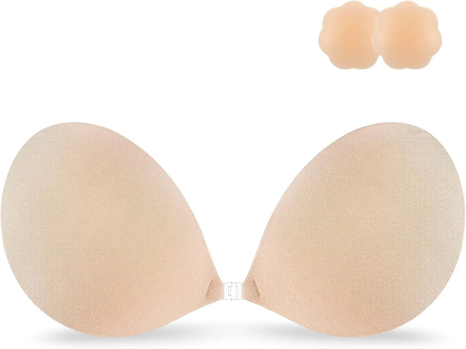 Niidor Adhesive Strapless Bra for Women Sticky Invisible Push up Silicone Bra for Backless Dress 2025 Upgraded Clasp Bras