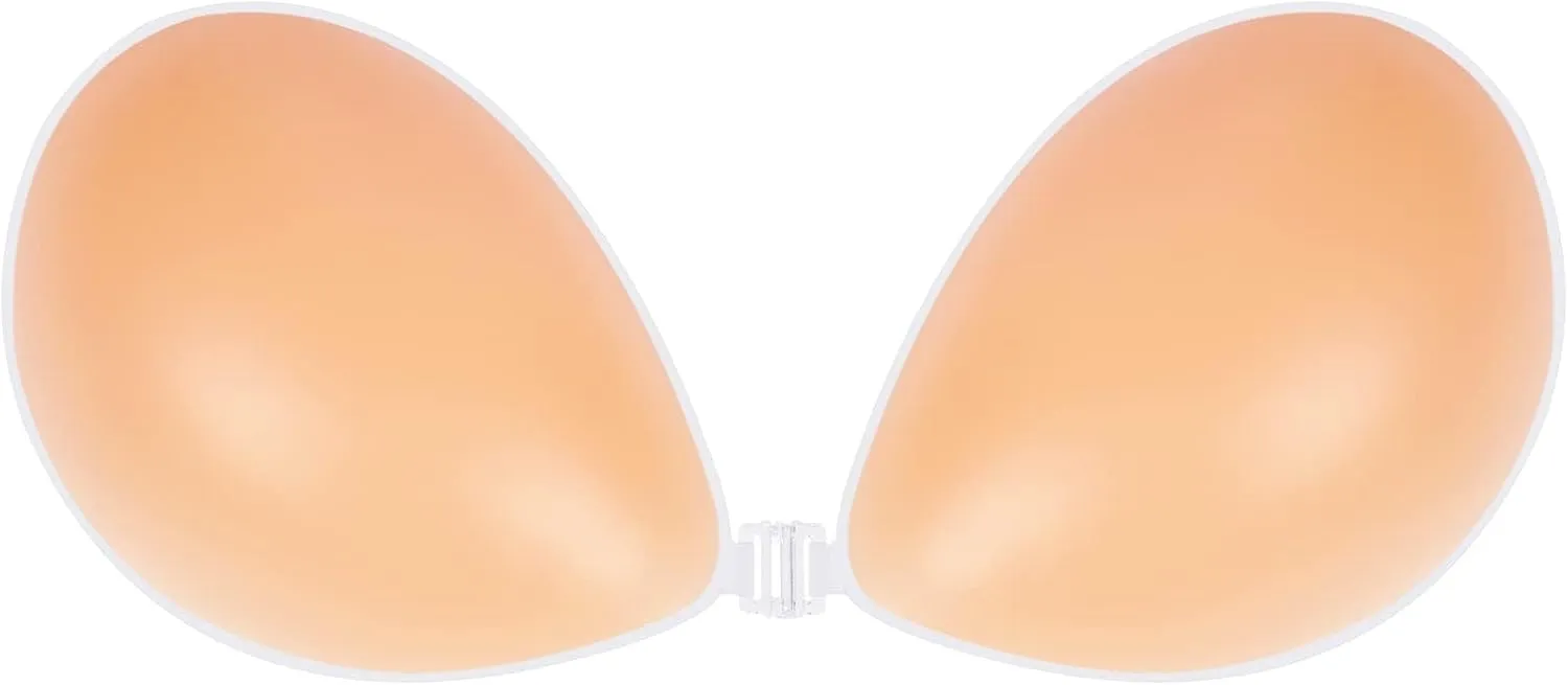 Niidor Adhesive Strapless Bra for Women Sticky Invisible Push up Silicone Bra for Backless Dress 2025 Upgraded Clasp Bras