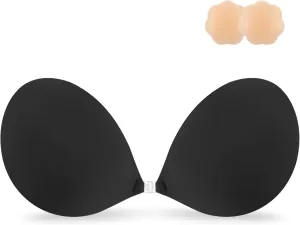Niidor Adhesive Strapless Bra for Women Sticky Invisible Push up Silicone Bra for Backless Dress 2025 Upgraded Clasp Bras