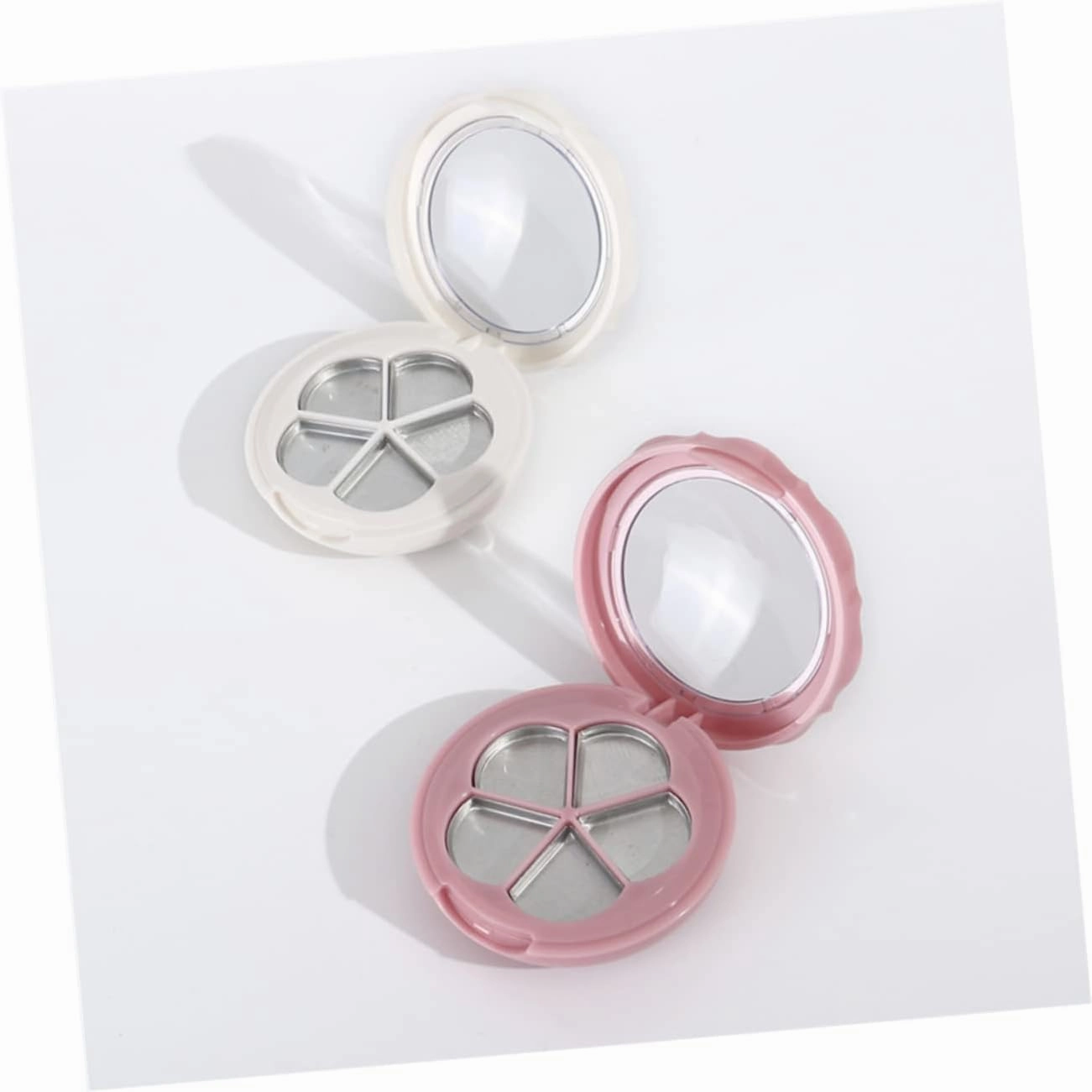 NOLITOY 3pcs Empty Eyeshadow Compact with Mirror Five Lipstick Box for Blush Powder and Foundation Storage Makeup Organizer for Clean and Tidy Tables