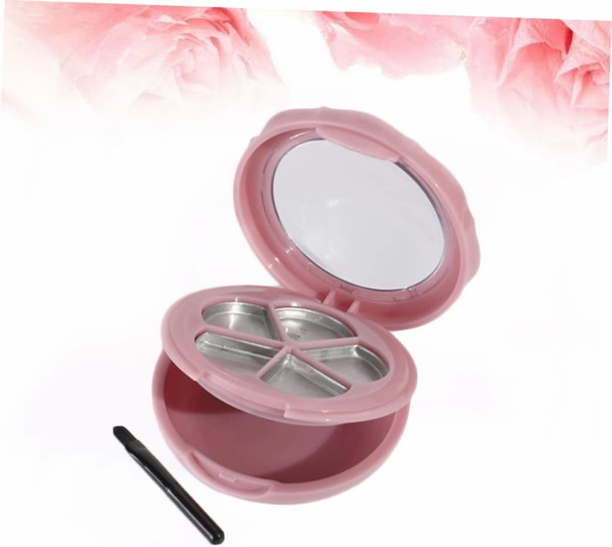 NOLITOY 3pcs Empty Eyeshadow Compact with Mirror Five Lipstick Box for Blush Powder and Foundation Storage Makeup Organizer for Clean and Tidy Tables