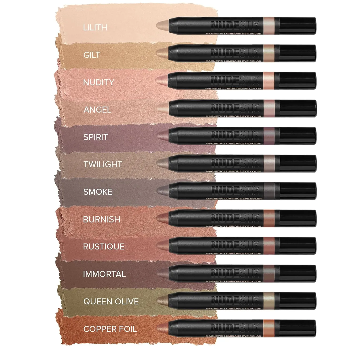Nudestix Magnetic Luminous Eye Color Pencil, Eyeshadow   Eyeliner   Eyelid Primer   Highlighter Stick, Satin Finish Cream Makeup, Long Lasting, Waterproof