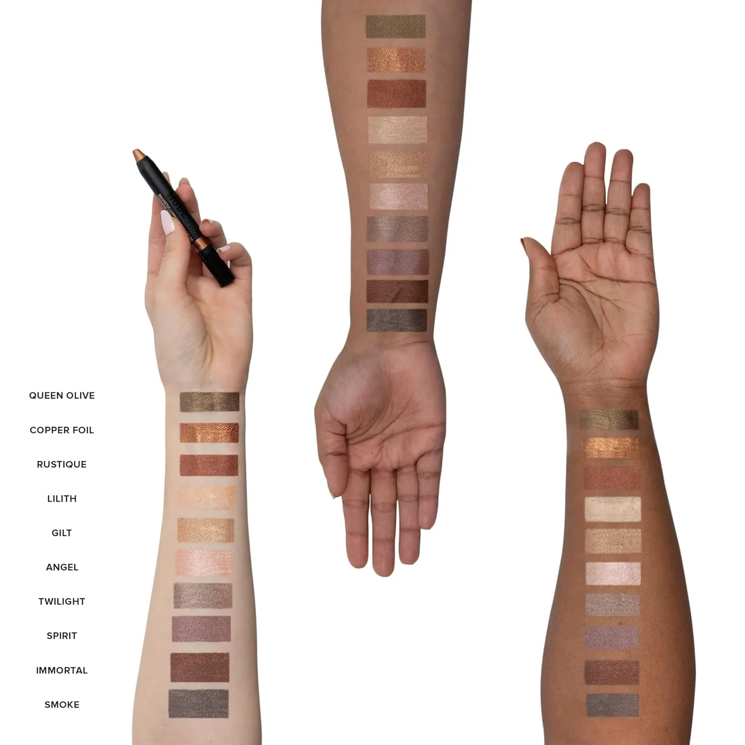 Nudestix Magnetic Luminous Eye Color Pencil, Eyeshadow   Eyeliner   Eyelid Primer   Highlighter Stick, Satin Finish Cream Makeup, Long Lasting, Waterproof