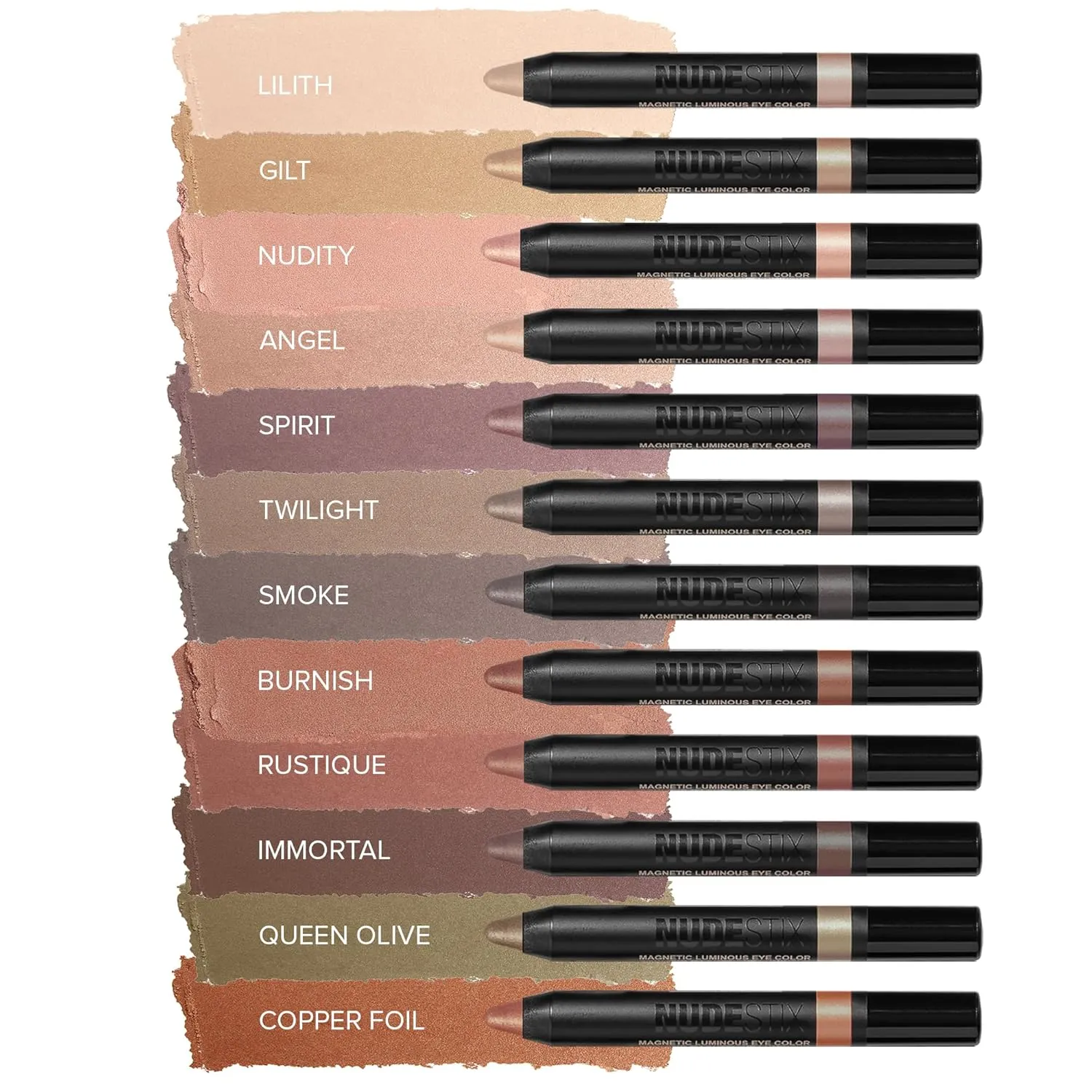 Nudestix Magnetic Luminous Eye Color Pencil, Eyeshadow   Eyeliner   Eyelid Primer   Highlighter Stick, Satin Finish Cream Makeup, Long Lasting, Waterproof