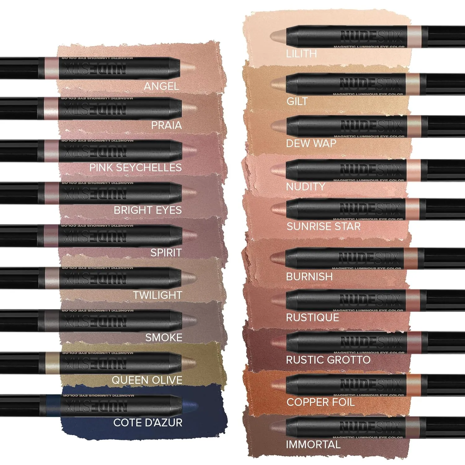Nudestix Magnetic Luminous Eye Color Pencil, Eyeshadow   Eyeliner   Eyelid Primer   Highlighter Stick, Satin Finish Cream Makeup, Long Lasting, Waterproof