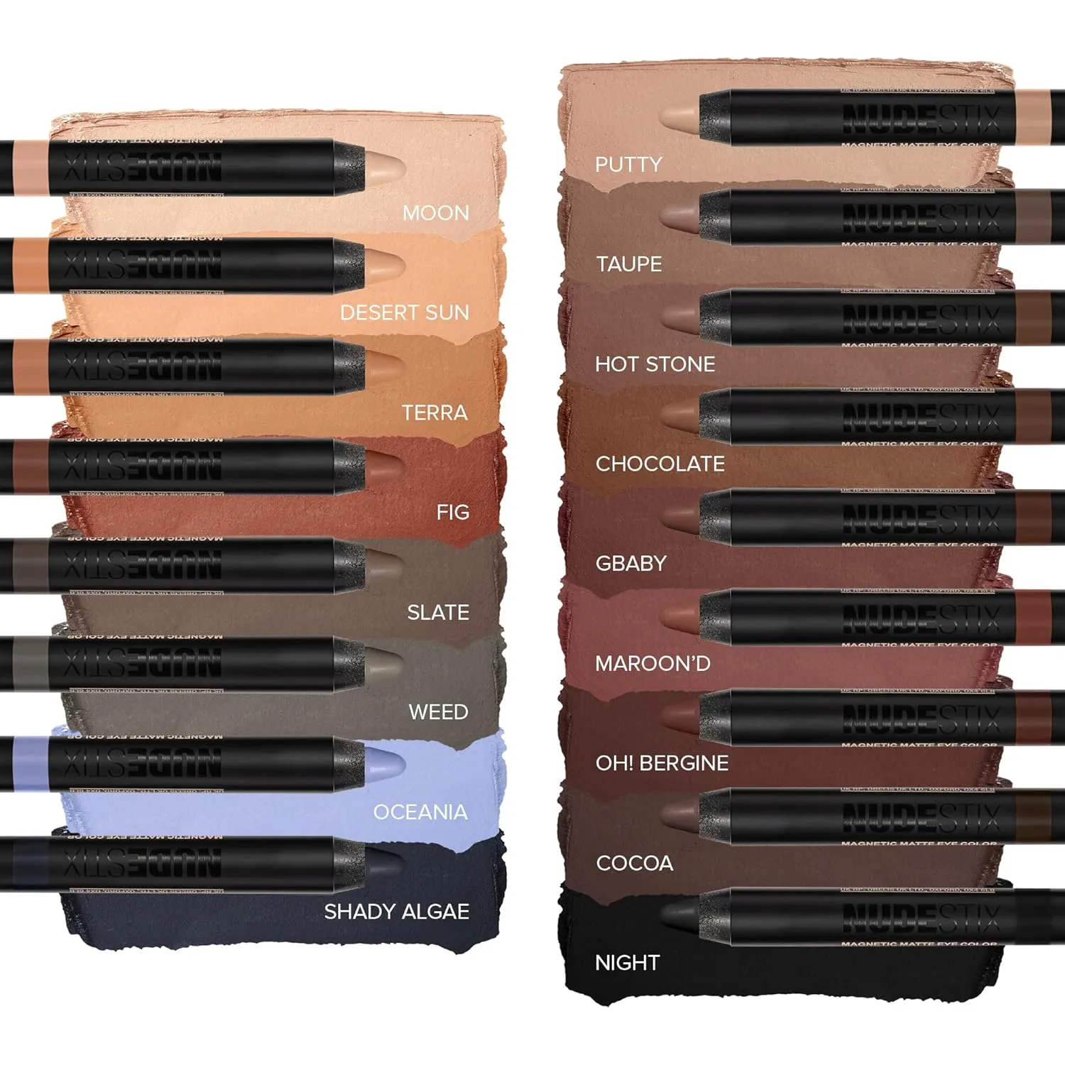 Nudestix Magnetic Matte Eye Color Pencil, Eyeshadow   Eyeliner   Eyelid Primer, Cream Makeup Stick, Long Lasting, Waterproof