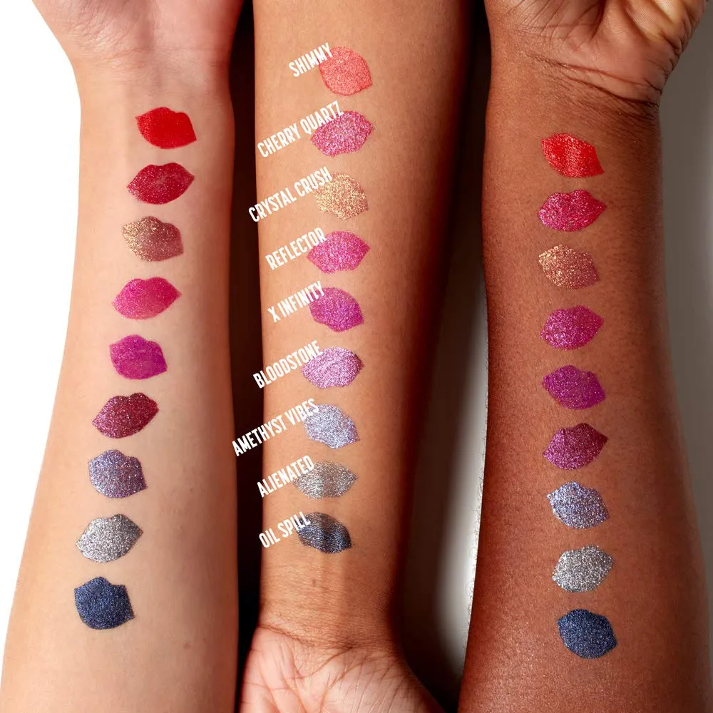 NYX PROFESSIONAL MAKEUP Glitter Goals Liquid Lipstick - X Infinity (Violet With Pink And Magenta Glitter)