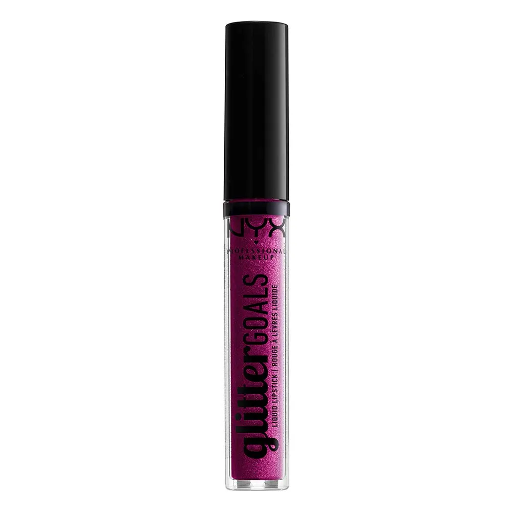NYX PROFESSIONAL MAKEUP Glitter Goals Liquid Lipstick - X Infinity (Violet With Pink And Magenta Glitter)