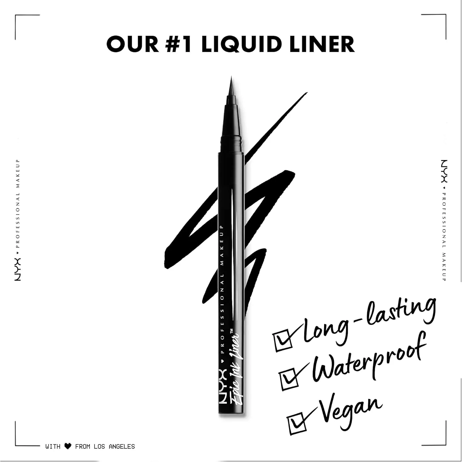 NYX PROFESSIONAL MAKEUP Ultimate Shadow & Liner Primer, Medium   Epic Ink Liner, Black (2-Pack Bundle)