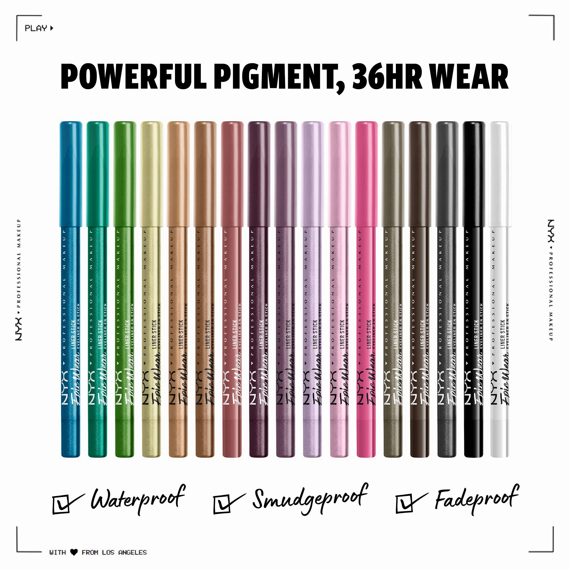 NYX PROFESSIONAL MAKEUP Epic Wear Liner Stick, Long-Lasting Eyeliner Pencil - Deepest Brown