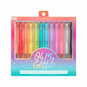 Oh My Glitter! Retractable Glitter Gel Pen Set